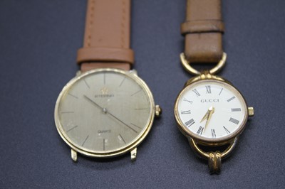 Lot 2794 - A gents Eterna 14ct gold quartz wrist watch...