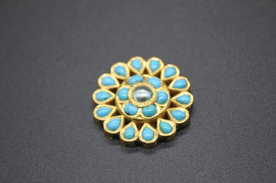 Lot 2829 - A middle eastern high carat yellow metal...