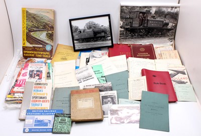 Lot 75 - A large box of assorted railway ephemera to...