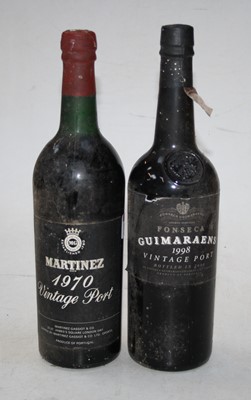 Lot 1304 - Martinez Vintage Port, 1970, one bottle; and...