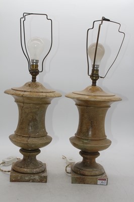 Lot 4 - A pair of simulated marble painted wooden...