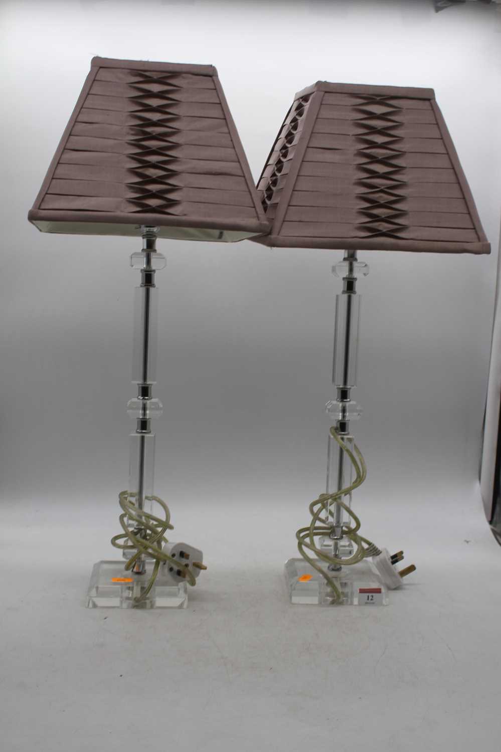 Lot 12 - A pair of Laura Ashley table lamps, each...