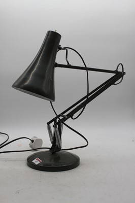 Lot 25 - A green painted angle pose desk lamp