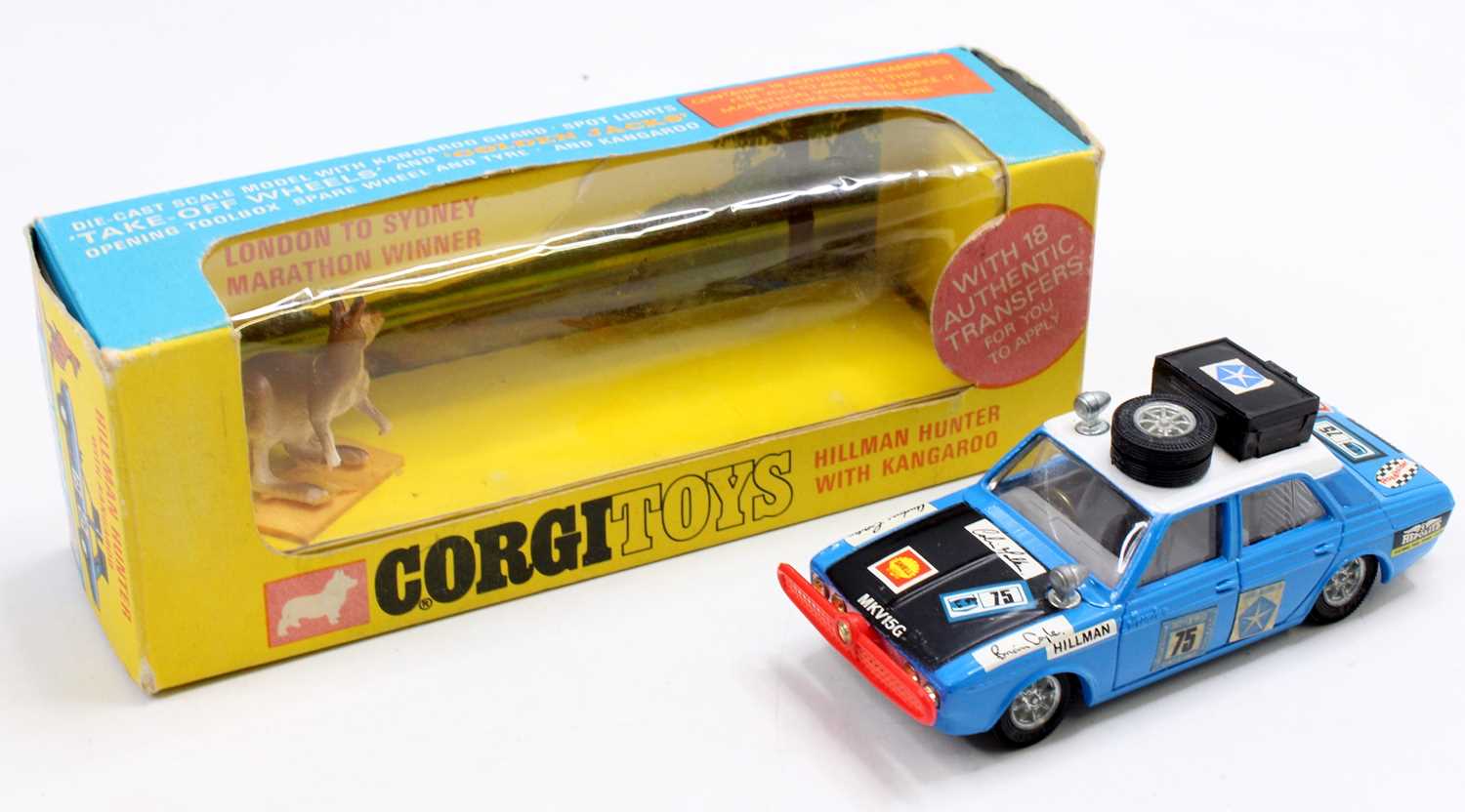 Lot 1303 - Corgi Toys No. 302 Hillman Hunter Rally Car,...