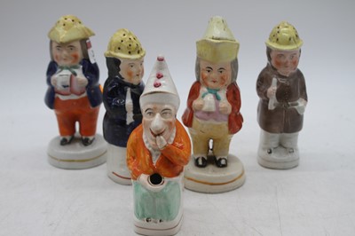 Lot 262 - A Victorian Staffordshire Toby figural...