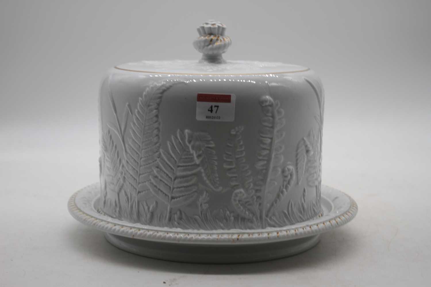 Lot 47 - A Victorian cheese dome and cover, the cover...