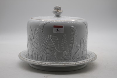 Lot 47 - A Victorian cheese dome and cover, the cover...