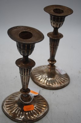 Lot 278 - A pair of Victorian loaded silver Adam style...