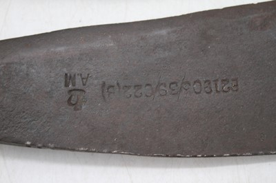 Lot 53 - A WWI military billhook, having a 26cm curved...