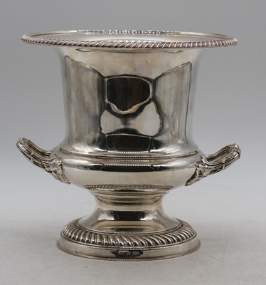 Lot 288 - A silver plated champagne cooler, in the form...