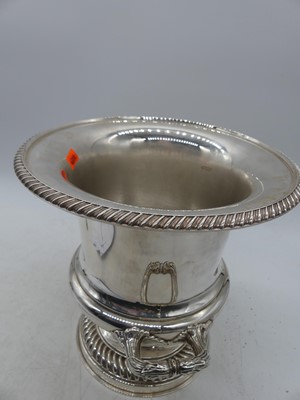 Lot 288 - A silver plated champagne cooler, in the form...