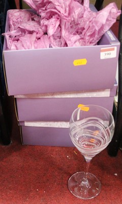 Lot 390 - A set of six Edinburgh Crystal wine hocks, boxed
