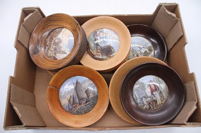 Lot 72 - A collection of Victorian Prattware pot lids,...