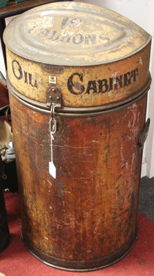 Lot 81 - A large early 20th century painted metal oil...