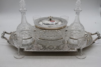 Lot 115 - A Victorian style silver plated servery,...