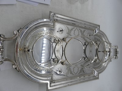Lot 115 - A Victorian style silver plated servery,...