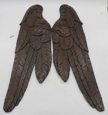 Lot 130 - A pair of 18th century oak panels, carved as a...