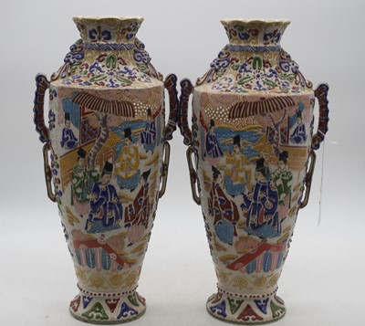 Lot 143 - A pair of Japanese Taicho period earthenware...