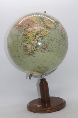 Lot 163 - A mid-20th century terrestrial globe, on beech...