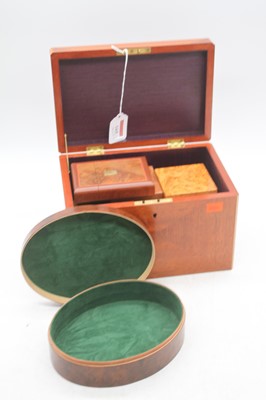 Lot 165 - A mahogany boxwood inlaid and chequer strung...