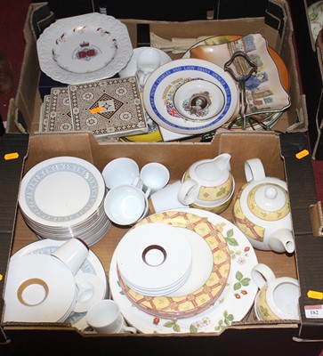 Lot 182 - Four boxes of miscellaneous china, to include...