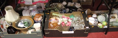 Lot 198 - Five boxes of miscellaneous items, to include...