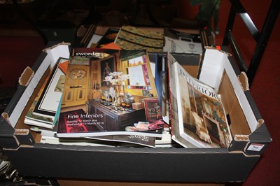 Lot 204 - Four boxes of miscellaneous auction catalogues,...