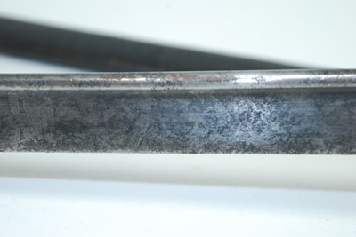 Lot 186 - An 1827 pattern Naval sword, the 66cm pipe...