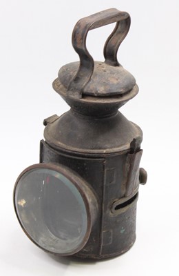 Lot 63 - An original railway knob lamp, un-marked...