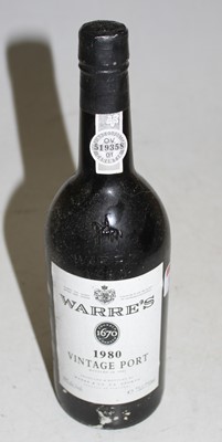 Lot 1314 - Warre's vintage port, 1980, one bottle