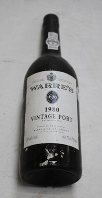 Lot 1314 - Warre's vintage port, 1980, one bottle