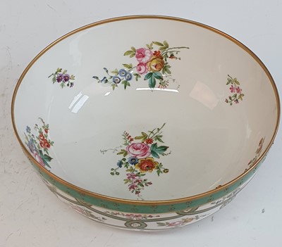 Lot 2083 - A Victorian Rockingham bowl, enamel decorated...
