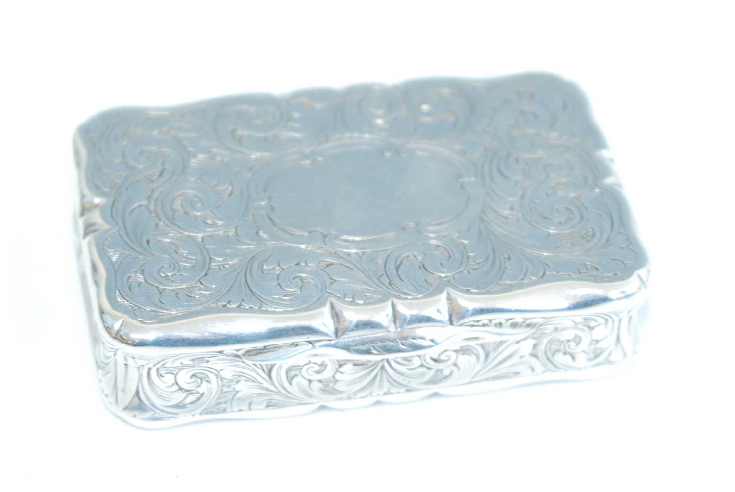 Lot 2150 - A Victorian silver snuff box, of shaped...