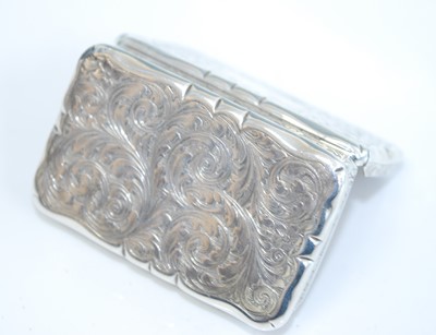 Lot 2150 - A Victorian silver snuff box, of shaped...