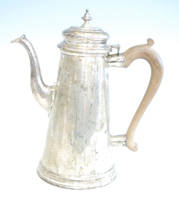 Lot 2175 - An Elizabeth II silver coffee pot, of plain...