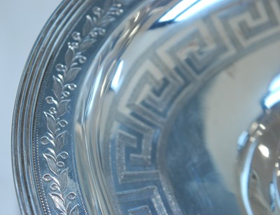 Lot 2126 - A George III silver pedestal bread basket, of...