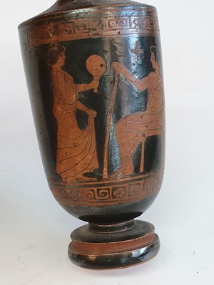 Lot 2035 - A Greek Attic terracotta lekythos, in the 5th...