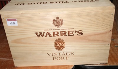 Lot 1330 - Warre's vintage port, 2009, six bottles (OWC)