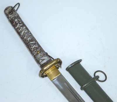 Lot 227 - A Japanese shin gunto katana, having a 67cm...