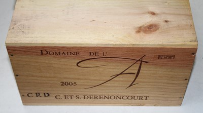Lot 1073 - Domaine de l'A, 2005, Derenoncourt Vignerons,...