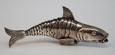 Lot 2151 - A 19th century Dutch silver reticulated fish...