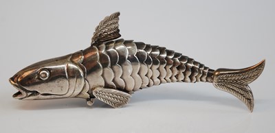 Lot 2151 - A 19th century Dutch silver reticulated fish...