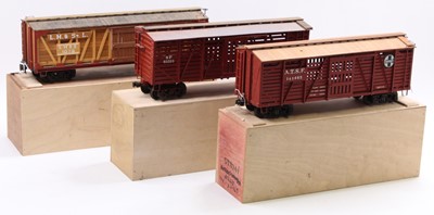 Lot 117 - Three scratch-built G scale stock cars, each...