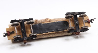 Lot 122 - Ten scratch-built G scale, lumber wagons, each...