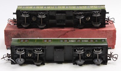 Lot 128 - Two 1935-41 Hornby No.2 Passenger coaches:...
