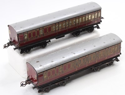 Lot 154 - Two 1935-41 Hornby No.2 Passenger coaches, LMS...