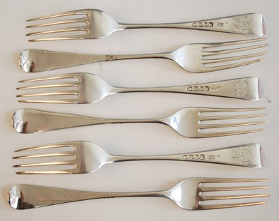 Lot 2147 - A set of early Victorian silver forks, being...