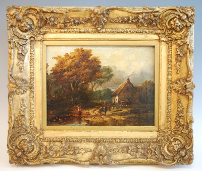 Lot 2465 - 19th century English school - Rural scene with...