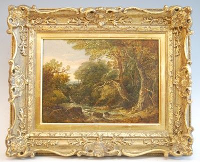 Lot 2468 - 19th century English school - Lone bather by a...