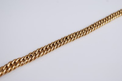 Lot 2226 - An 18ct gold curblink necklace, stamped 750,...